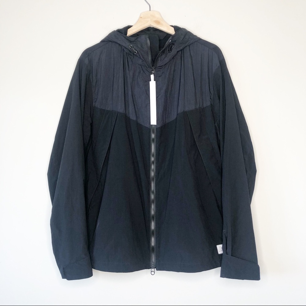 Rag & Bone Men’s Lightweight Hooded Rain Jacket Black Medium Anorak